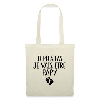 j'peux pas je vais être papy - Sac en tissu - nature - Devant