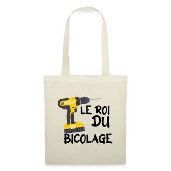 Le Roi Du Bricolage C'est Papy Bricoleur !! - Sac en tissu - nature - Devant