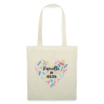 Karneval Shirt Kamelle, Fasching T-Shirt, Karneval - Stoffbeutel - Natur - Vorne