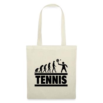 Tennis-Evolution: Vom Mensch zum Tennisspieler - Stoffbeutel - Natur - Vorne