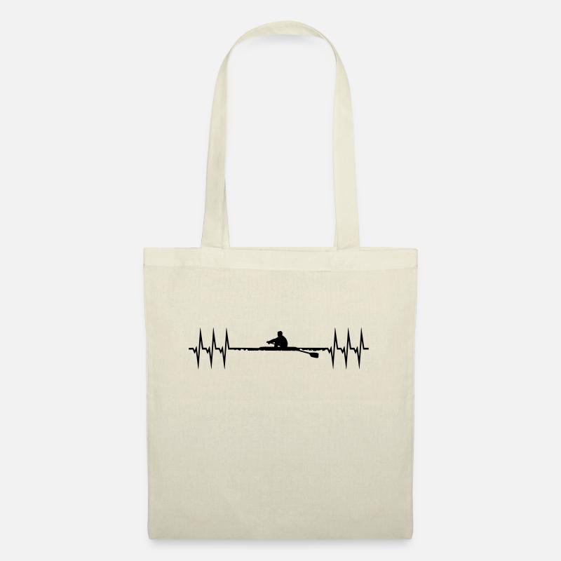 Rowing Heartbeat, single scull - Tote Bag - nature
