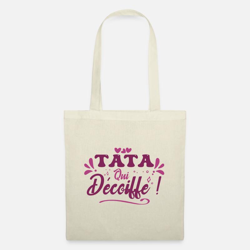 Beste Tata, die Haare bläst, Tata Geschenkidee - Stoffbeutel - Natur