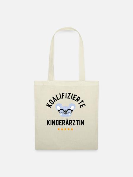 Koalifizierte Kinderärztin Geschenk Lustig - Stoffbeutel - Natur