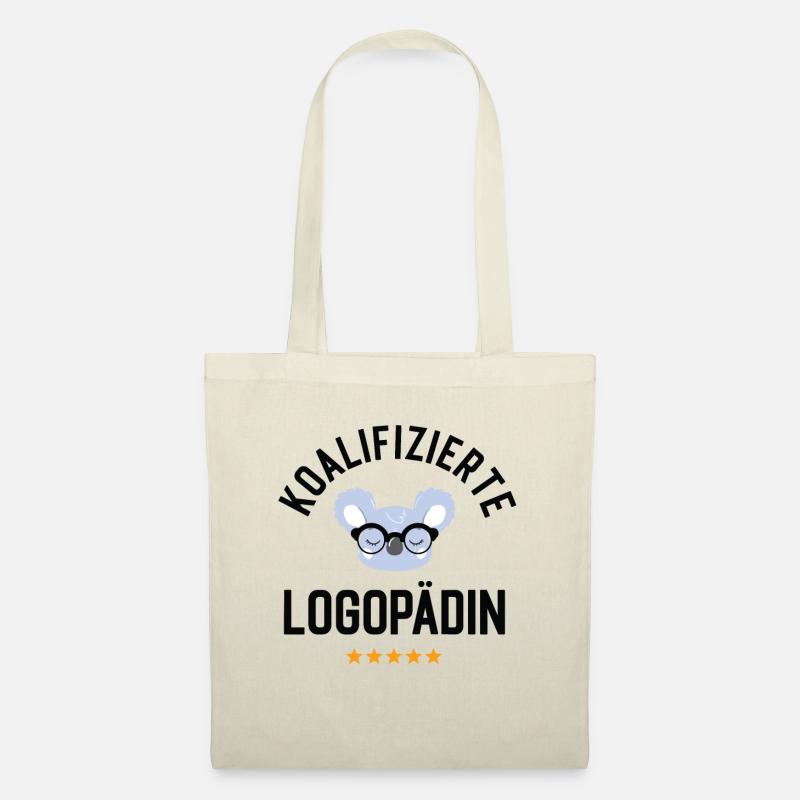 Koalifizierte Logopädin Geschenk Lustig - Stoffbeutel - Natur