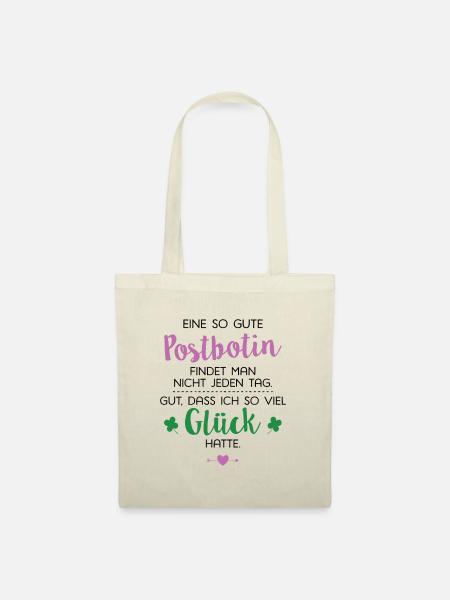Ich hatte Glück Postbotin Geschenk Spruch - Stoffbeutel - Natur