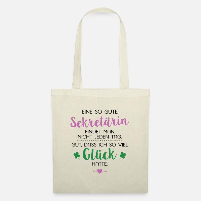Ich hatte Glück Sekretärin Geschenk Spruch - Stoffbeutel - Natur