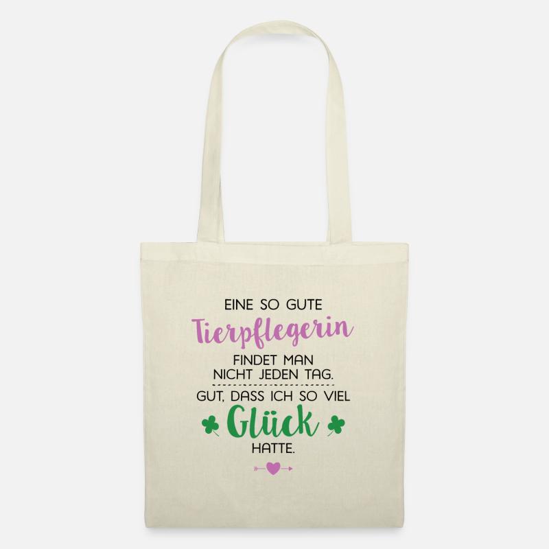 Ich hatte Glück Tierpflegerin Geschenk Spruch - Stoffbeutel - Natur