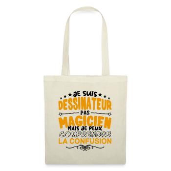 Dessinateur pas Magicien | le Meilleur Dessinateu - Sac en tissu - nature - Devant