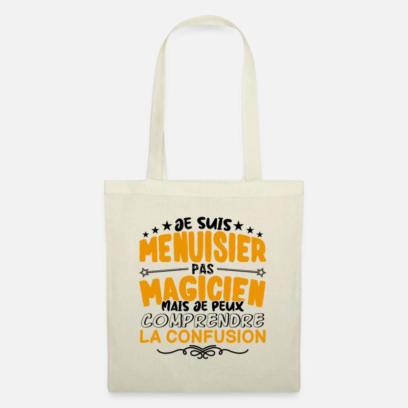 Menuisier pas Magicien | le Meilleur Menuisier cad - Sac en tissu - nature