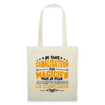 Canalisateur pas Magicien | le Meilleur Canalisat - Sac en tissu - nature - Devant