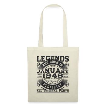 Né en 1948 Janvier 75e anniversaire Homme cadeau - Sac en tissu - nature - Devant