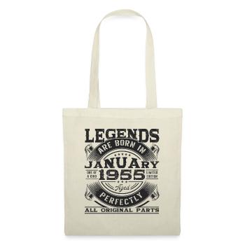 Né en 1955 janvier 68e anniversaire cadeau homme - Sac en tissu - nature - Devant