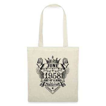 Geburtstag Juni 1958 geboren im Juni 1958 - Stoffbeutel - Natur - Vorne