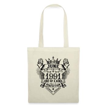 Geburtstag Juni 1991 geboren im Juni 1991 - Stoffbeutel - Natur - Vorne