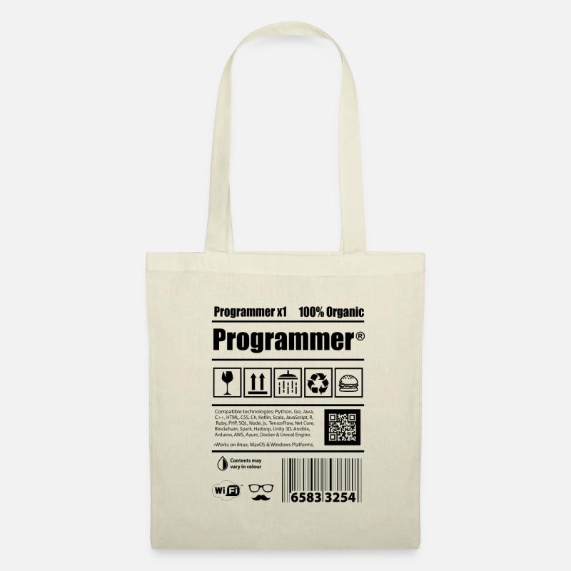 Programmeur programmeur cadeau de développeur de caféine - Sac en tissu - nature