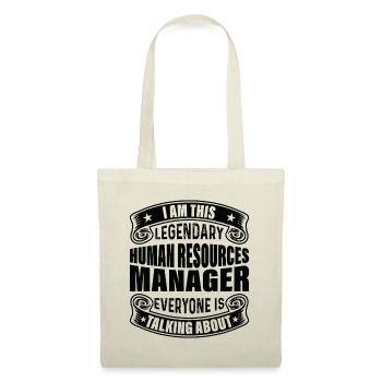 Legendärer HR-Manager In Aller Munde - Stoffbeutel - Natur - Vorne