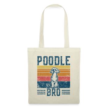 Hund Pudel Bro - Vintage Bro - Stoffbeutel - Natur - Vorne