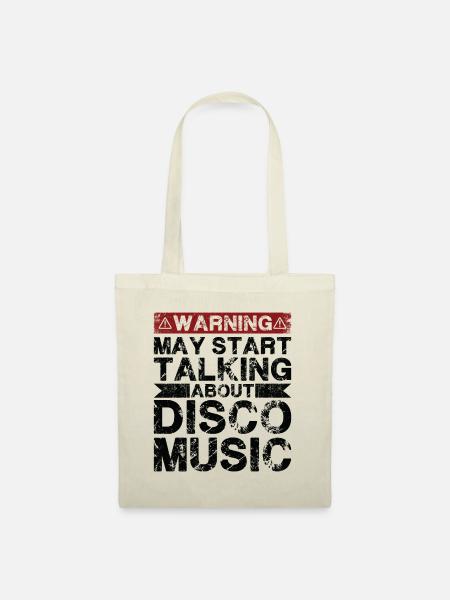 Über Disco -Musik Sprechen - Stoffbeutel - Natur