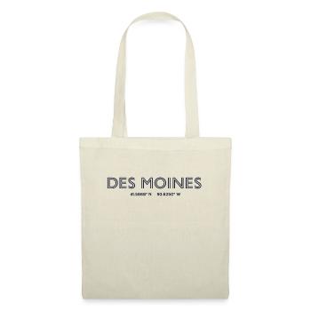 USA City Coordinates - Des Moines - Tote Bag - nature - Front