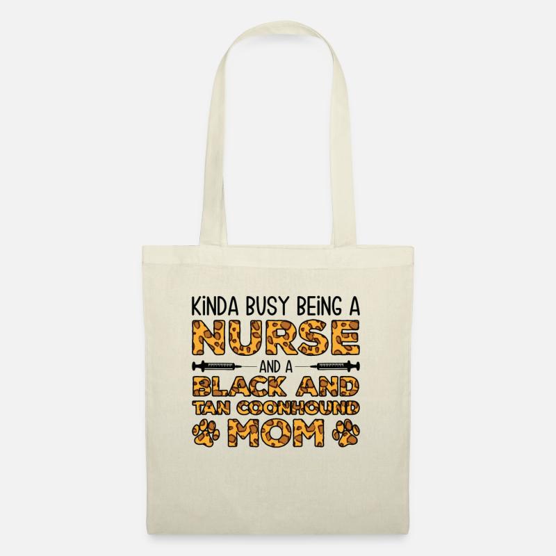 Krankenschwester Mutter - Black Tan Coonhoundcher - Stoffbeutel - Natur