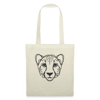 Line Art Papa Maman - Guépard - Sac en tissu - nature - Devant