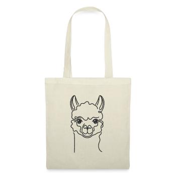 Line Art Dad Mama - Alpaca - Tote Bag - nature - Front