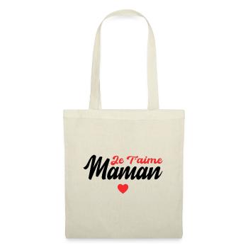 Je t'aime maman ! - Sac en tissu - nature - Devant