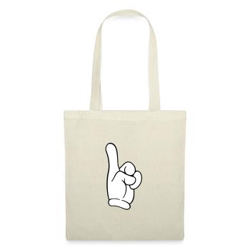 Doigt - Sac en tissu - nature - Devant