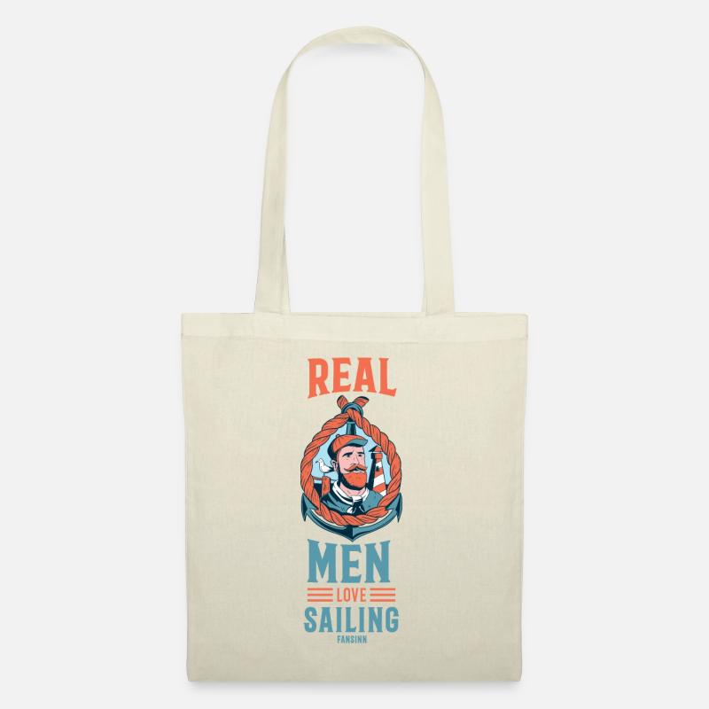 Real Men Love Sailing - Stoffbeutel - Natur