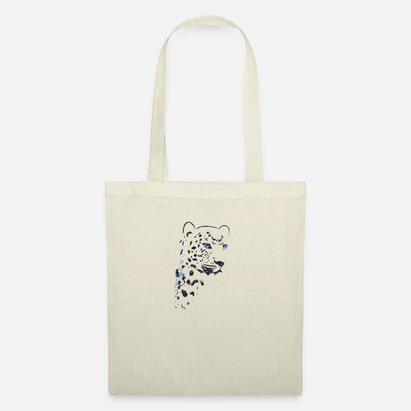 leopard, katze, wildkatze, malerei,zeichnung - Stoffbeutel - Natur