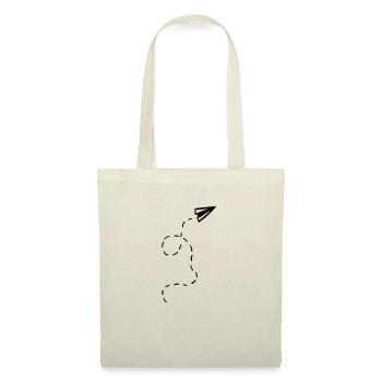 avion en papier - Sac en tissu - nature - Devant