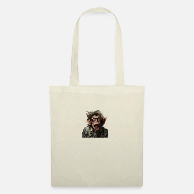 crazy professor monkey - Stoffbeutel - Natur
