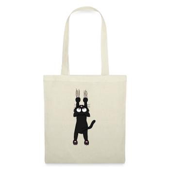 Schwarze Katze (neu) - Stoffbeutel - Natur - Vorne