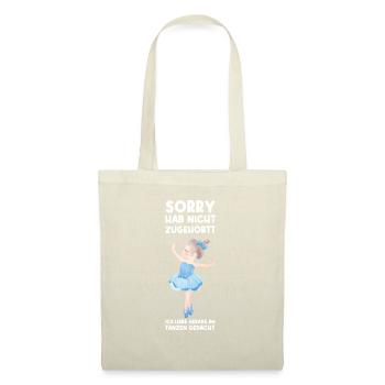 Ballerina Mädchen Balletttanz Geschenk - Stoffbeutel - Natur - Vorne