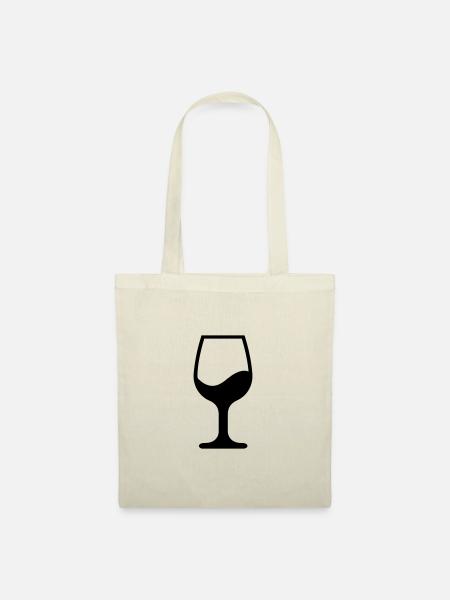 Ein Glas Wein - Stoffbeutel - Natur