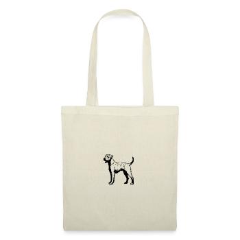 Airedale Terrier Hund Symbol - Stoffbeutel - Natur - Vorne