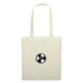 Fussball Symbol Herz Mannschaft - Stoffbeutel - Natur - Vorne