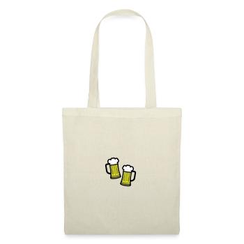 Chope à bière symbole verre à bière - Sac en tissu - nature - Devant