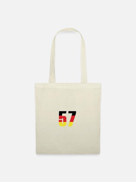 57 Zahl Deutschland Trikot - Stoffbeutel - Natur