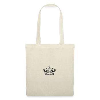 Krone Symbol Silhouette - Stoffbeutel - Natur - Vorne