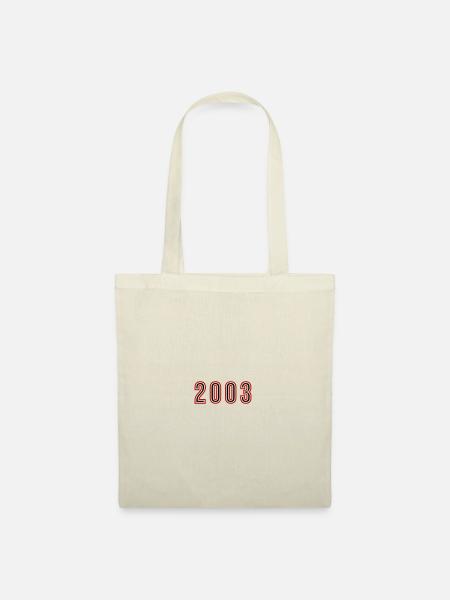 2003 Jahr Zahl - Stoffbeutel - Natur