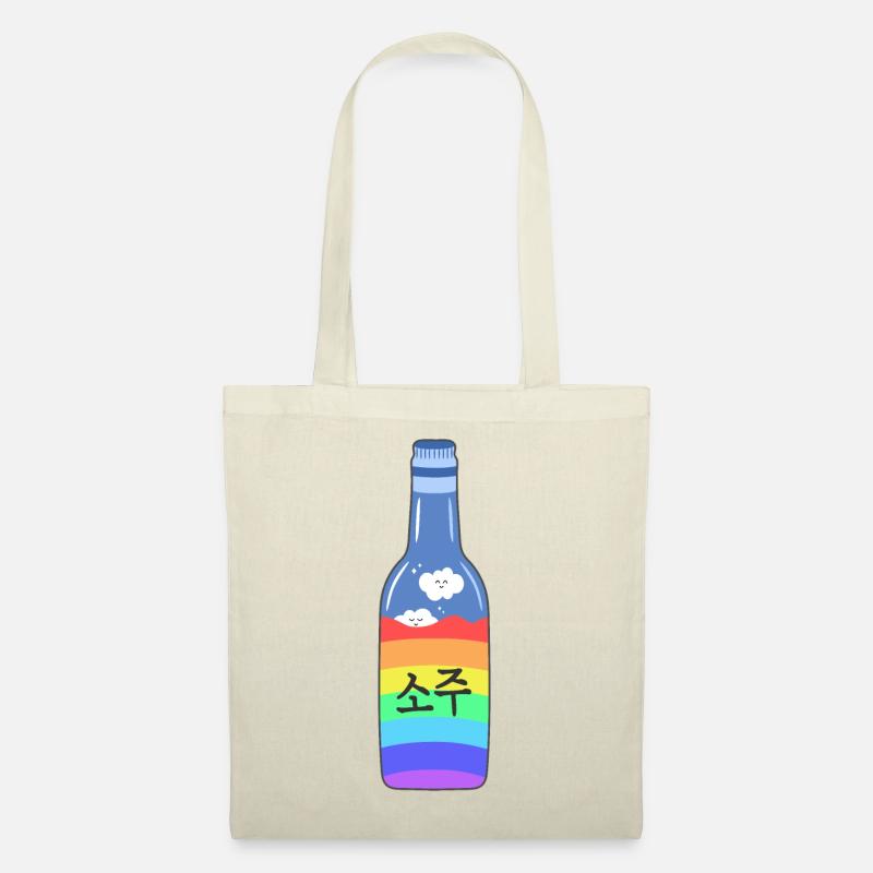 Rainbow Soju Bottle | 한국 | Korean | Pride - Stoffbeutel - Natur