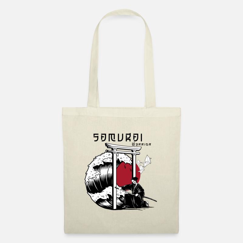 Samurai gegen Welle - Stoffbeutel - Natur