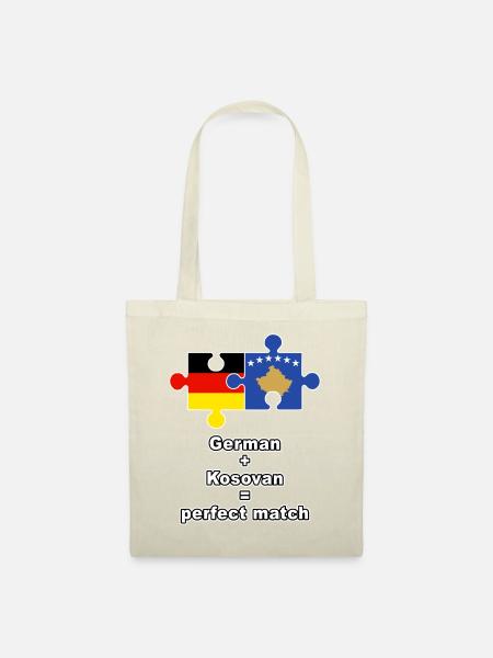 German Kosovan Puzzle - Stoffbeutel - Natur