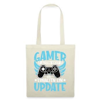 GAMER ALTERN NICHT - SIE ERHALTEN EIN UPDATE - Stoffbeutel - Natur - Vorne