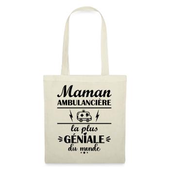 Maman ambulancière la plus géniale du monde - Sac en tissu - nature - Devant