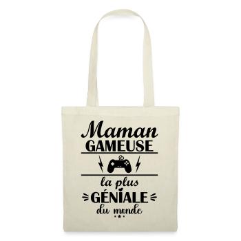 Maman gameuse la plus géniale du monde, noël - Sac en tissu - nature - Devant