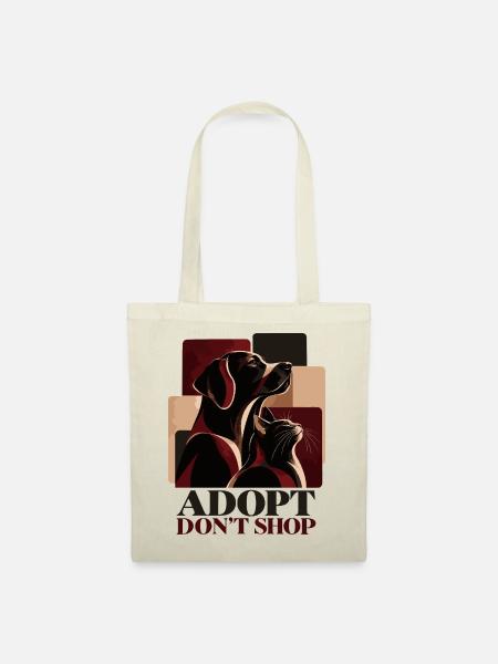 Adopt Don’t Shop Dog & Cat - Stoffbeutel - Natur