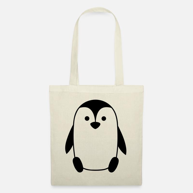 Pinguin - Stoffbeutel - Natur