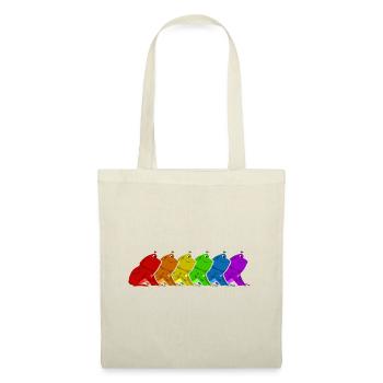 Frosch "pride lgbt Frösche" buntes Froschkonzert - Stoffbeutel - Natur - Vorne
